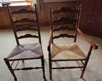 BUY IT NOW 
Latter Back Arm Chair(1 available)-$50
Latter Back Chair (4 available)-$45 ea