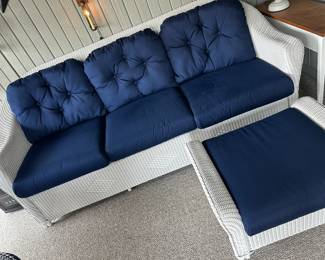 BUY IT NOW $300 
3 pc Wicker set, Excellent condition!! With cushions. Cushions are in excellent shape as well. Set was always kept indoors. 