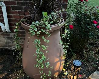 2 planter Rain barrels 