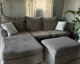 Sectional with storage ottoman 