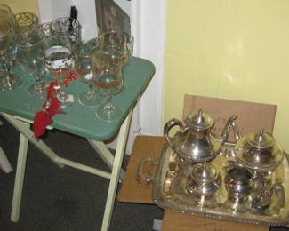 Glassware and silver for Estate Sale