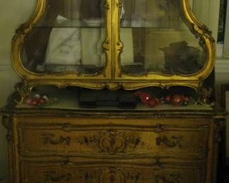 Gold cabinet at Estate Sale