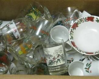 Box of dishes for Estate Sale