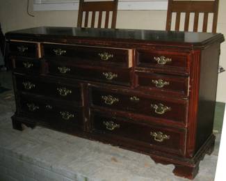 Chest of drawers on front porch for Estate Sale