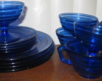 Blue dishes for Estate Sale