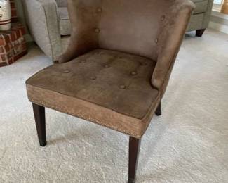 Nailhead trim accent chair