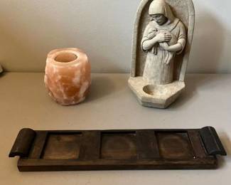 Salt rock candle holder and more