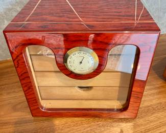 $120 - Humidor #2 - 8.75" H, 9.5" W, 9.5" D 