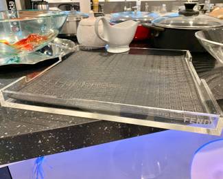 $75 - Fendi tray - 15.75" square, 1.5" H