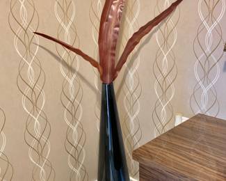 $195 - Large glass floor vase #1 - 39" H, 9" diam