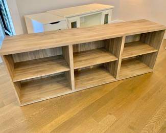 $150 - Shelving unit with 6 cubicles - 25.5" H, 71" L, 15.5" D