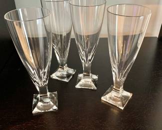$32 - Set of 4 champagne flutes - 6.25" H, 2,25" diam