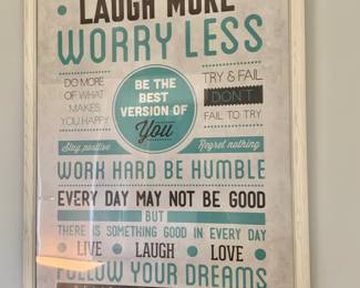$24 - Inspirational framed poster #1