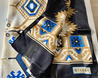 $20 - Vakko geometric vintage scarf 