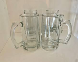 $40 - Set of 4 beer mugs - each 5.75" H, 3" diam