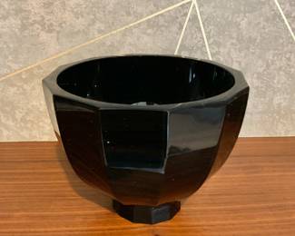 $95 - Moser glass bowl - 4.75" H, 6.25" diam