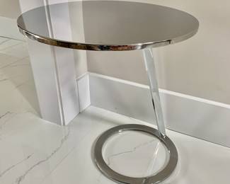 $225  - Good Morning Pedestal Table by Ligne Roset - 21.5" H, 18" diam