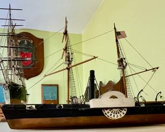 Antique model ship