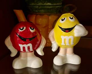 M & M salt and pepper shakers