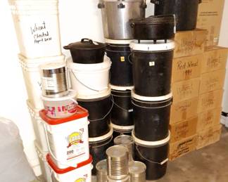 We have food that can be stored long-term. The majority of it is wheat that will not sprout and does not go bad.