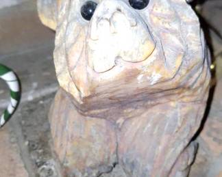 Wooden, carved, bear sculpture