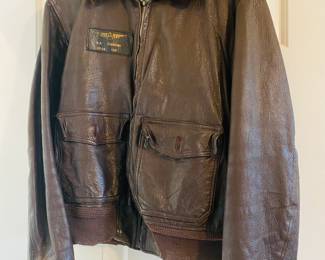 US Navy leather bomber jacket