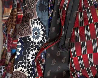many silk ties