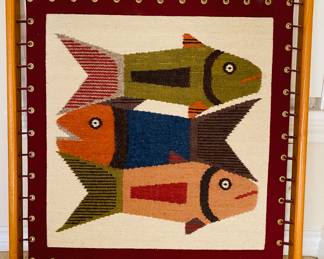 large vintage Peruvian wool tapestry