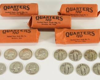 64 $50 American .90 Silver Quarter Collection