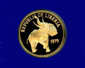 24 1979 Liberia $100 Gold Proof Coin