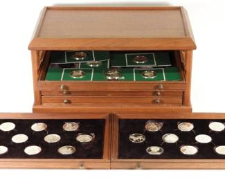 54 Set 50 Franklin Mint .925 Silver Medallion Set