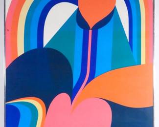 95 Carol Summers Polychromatic Landscape Lithograph