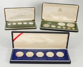 56 3 Ethiopia Guyana Coronation Proof Coin Sets