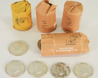 57 77 1964 Kennedy Silver Half Dollars