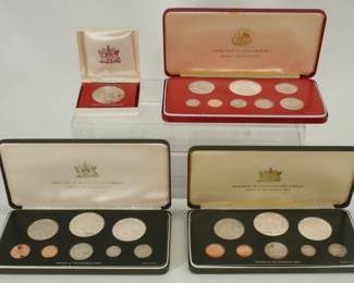 30 4pc. Trinidad Tobago Liberia Coin Proof Sets