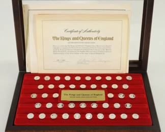 48 1977 Kings Queens of England Silver Mini Coin Set
