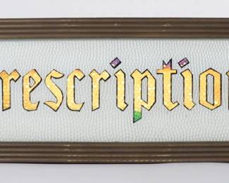 87 Drug Store Apothecary Lighted Prescription Sign