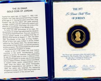 6 1977 Jordan 25 Dinar Gold Proof Coin