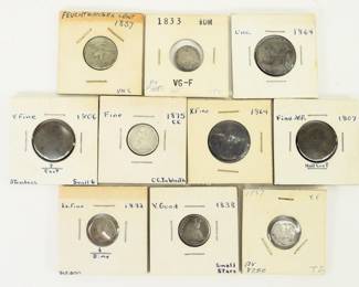 40 10PC 1806-1875 United States Estate Coin Lot