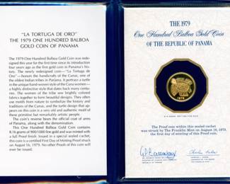 19 1979 Panama 100 Balboa Gold Proof Coin