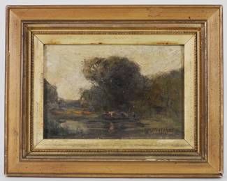 85 George Whitaker Rhode Island Man Fishing Painting