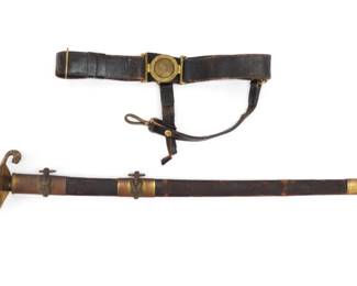 43. U.S. Model 1852 Naval Officers Sword and Belt