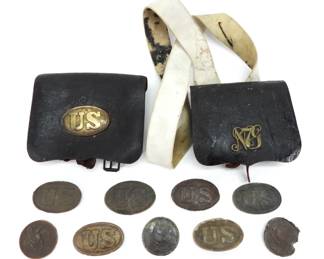 89. Group of Box/Belt Plates and Boxes