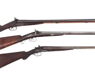 69. Three Percussion Double Barrel Shotguns
