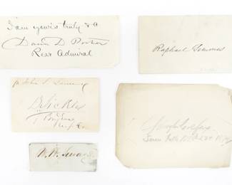 85. Five Civil War-era Autographs