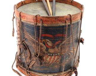 39. Civil War-era Painted Snare Drum