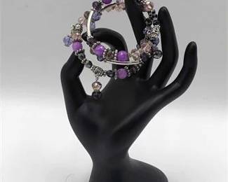 Amethyst Bangle Bracelet 