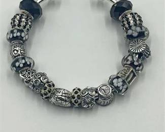 Sterling Black Silver Cable Cuff Bracelet