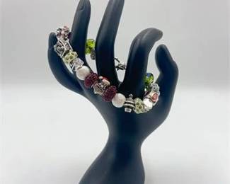 Sterling Christmas Charm Bracelet 