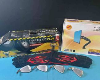 Trailer Aid Plus, Monitor Arm, Welding Glove and Golf Club Heads